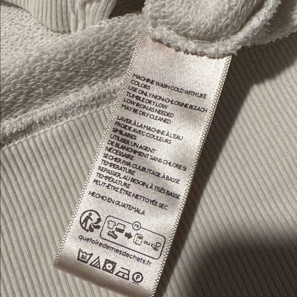 Free People / We The Free creamy white & black New York Camden sweatshirt (L) - Picture 7 of 9